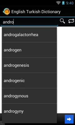 English Turkish Dictionary android App screenshot 7